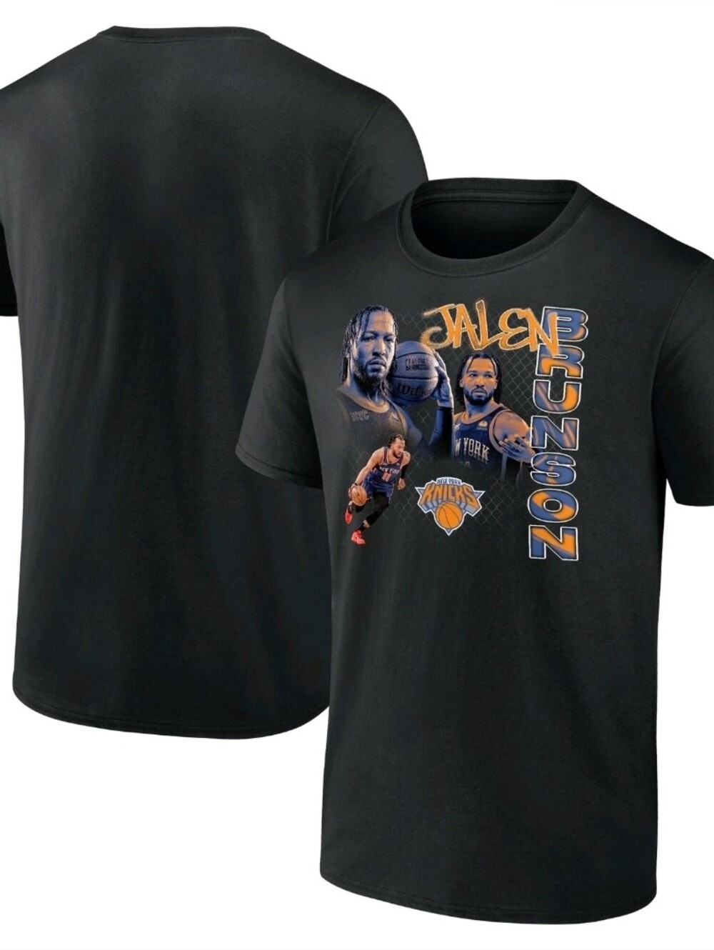 Jalen Brunson Fsnatics Black New York Knicks Notorious 3.0 Player T-Shirt Medium